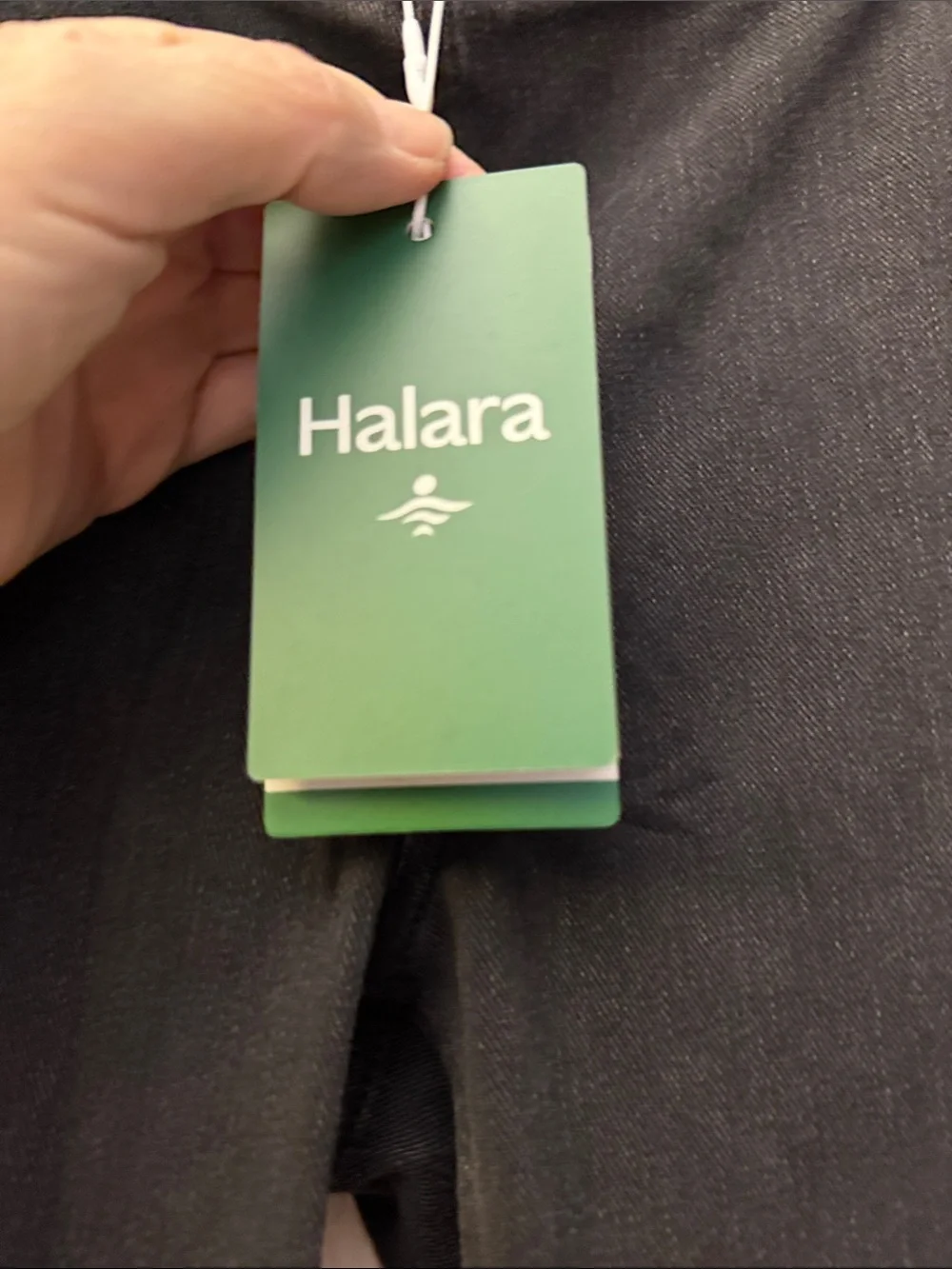 NWT HALARA Flex Black High-Rise Cross-Waist Jean Leggings